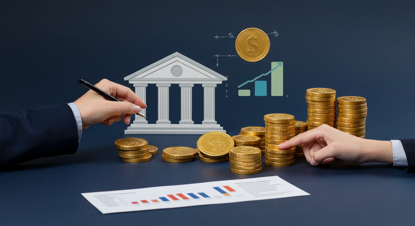 Gráficos de fluxo de caixa em uma tela de computador.